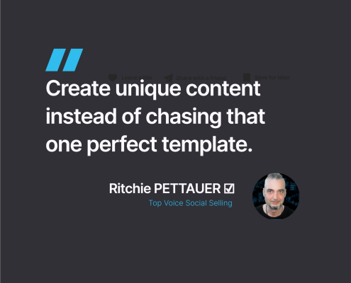 Create unique content instead of relying on templates!