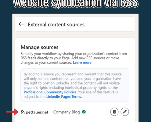 LinkedIn™ adds RSS feeds to pages